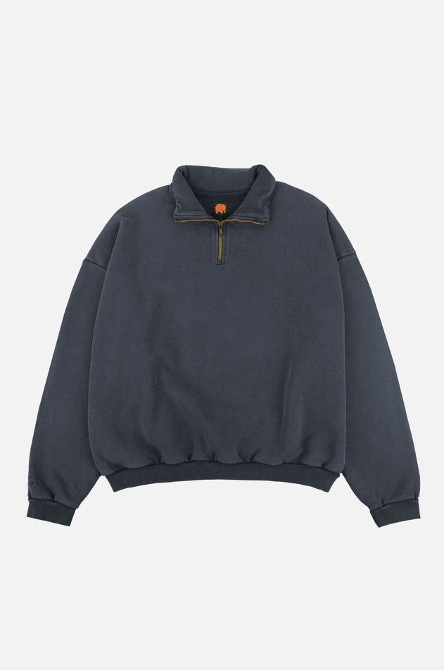 The Super Heavy Oversized Quarter Zip Sweater Total Eclipse