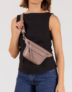 Beck's Bum Bag Classic Leather Pale Mauve
