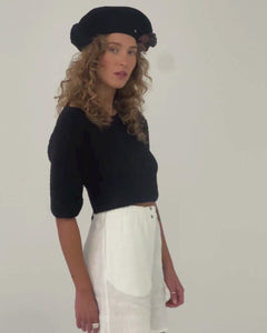 Beretė Crochet Hat Black