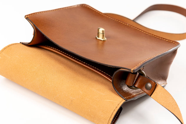 Santa Fe Leren Crossbodytas Bruin