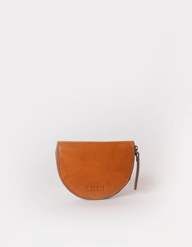 Laura Muntportemonnee Cognac, Classic leer