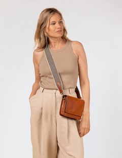 Audrey Mini Tas Cognac