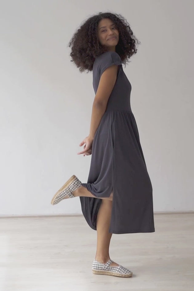 Hanna Tencel Long Dress Black