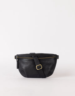 Milo Soft Grain Leather Bum Bag Black