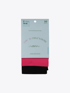 The 3D Pantyhose 2-pack Pink/Black