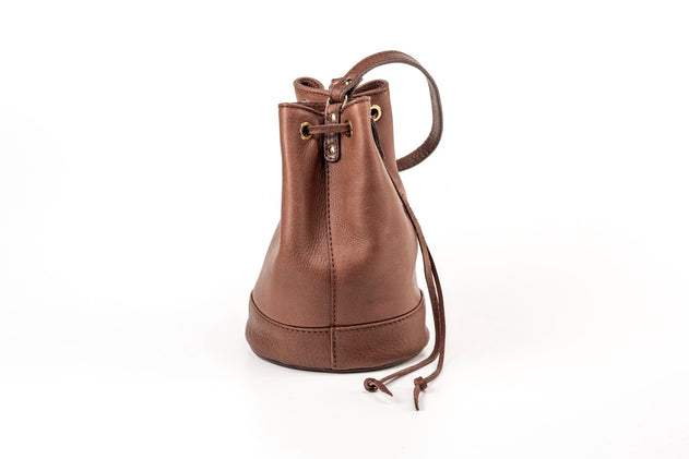 Chelsea Leren Bucket Tas Tobacco