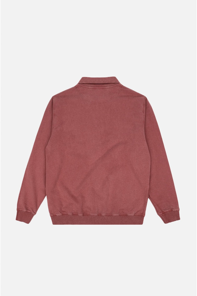 Heren Sauce Pigment Quarter Zip Sweater Burning Sky