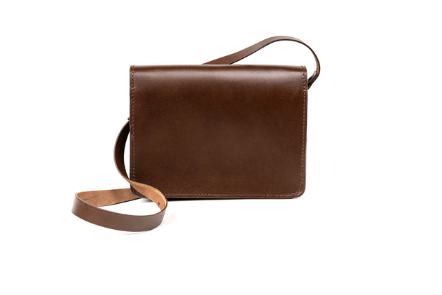 Santa Fe Leren Crossbodytas Donkerbruin