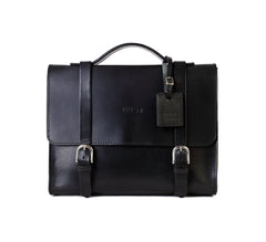 Leather Briefcase Mod 125 Cuoio Black