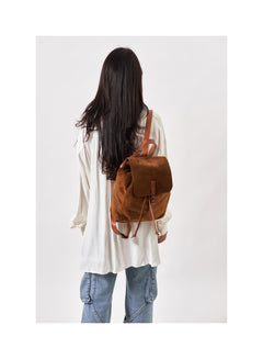 Leather Backpack Venice Collection Brown