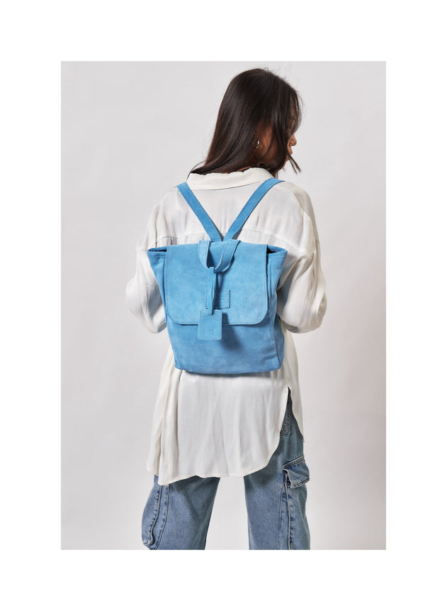 Leather Backpack Upper West Side Collection Blue