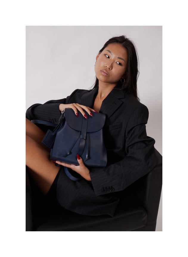 Mod 130 Cuoio Leren Rugzak Blauw