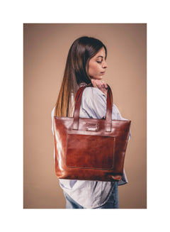 Leather Tote Mod 147 Brown