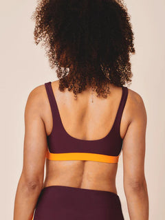 Agung Colorblock Sporty Bikini Top Deep/Flame