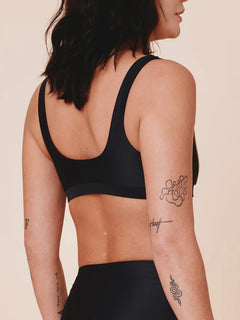 Agung Colorblock Sporty Bikini Top Nero
