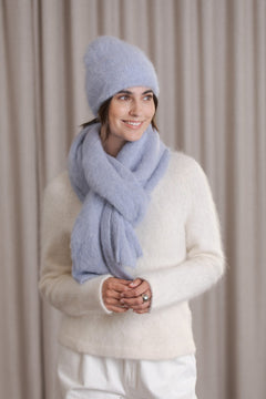 Alina Alpaca Blend Scarf Light blue