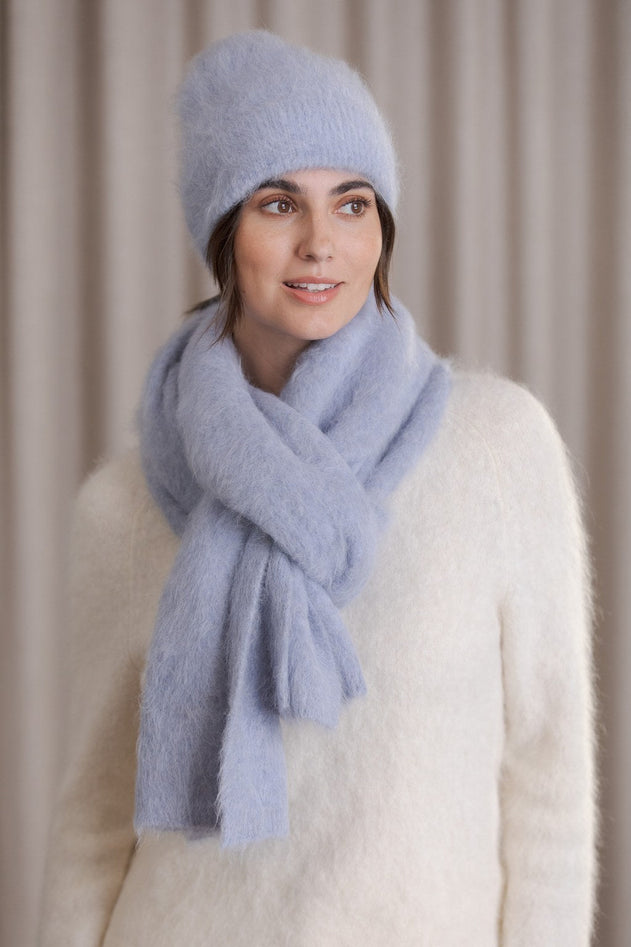 Alina Alpaca Blend Scarf Light blue