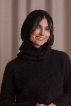 Alpaca Blend Hood Black