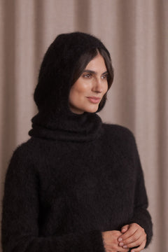 Alpaca Blend Hood Black