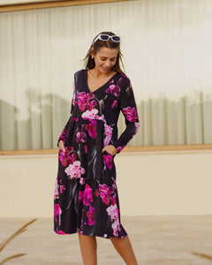 Amélie Layered Dress Black Orchid