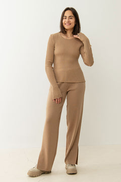 Brera Merino Long-Sleeve Top Beige