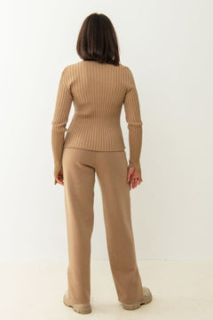 Brera Merino Long-Sleeve Top Beige