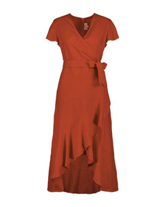 Annika Dress Burnt Orange - IVALO.COM