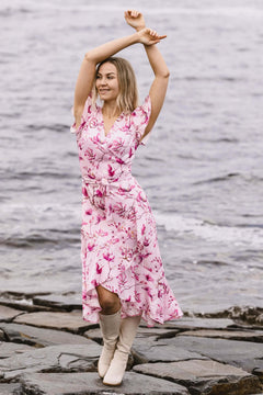Annika Dress Ballet of Blossoms Pink