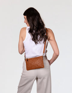 Lexi Tas Cognac Woven