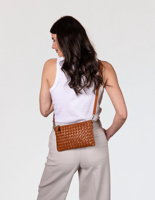 Lexi Tas Cognac Woven