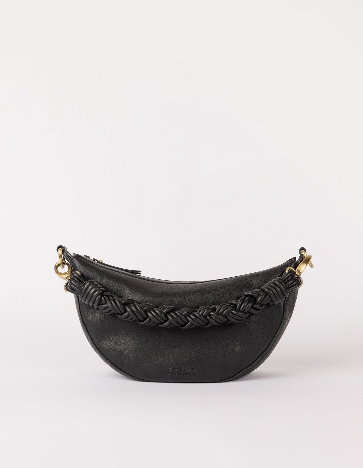Leo Twisted Handle Tas Zwart