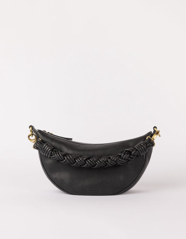 Leo Twisted Handle Tas Zwart