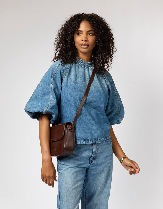 Nina Tas Chocoladebruin, Classic leer