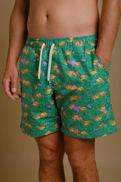 Heren Trippyplant Zwemshort Mystic Mint