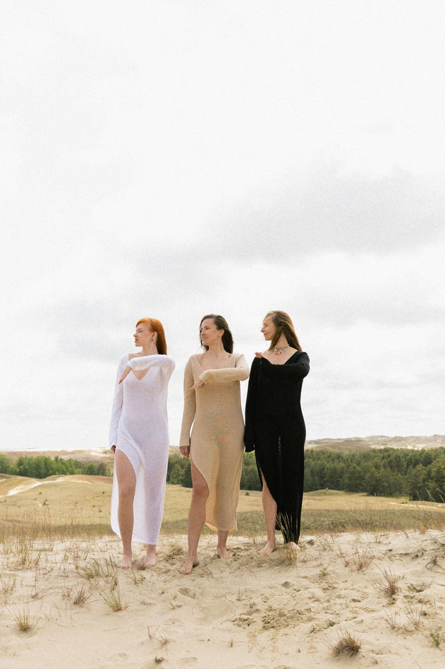 Mare Linen Long Dress White