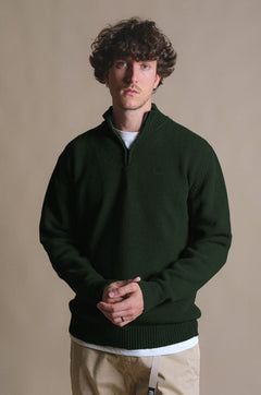 Bernia Quarter Zip Trui Bosgroen