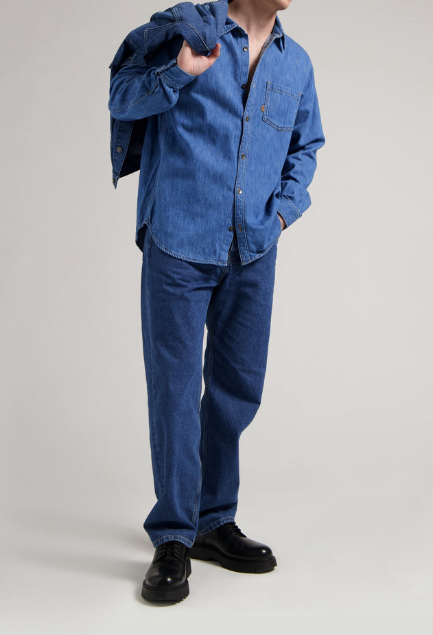Chris Denim overhemd Medium Stone