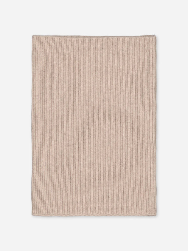 Ribbed Cashmere Snood Beige