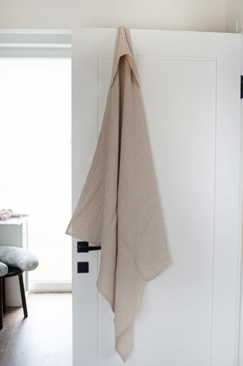 Waffle Linen Kids' Hooded Towel