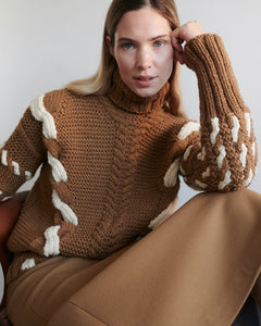 Barbora Wool Turtleneck Brown