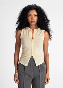 Chiara Fitted Top Butter Yellow