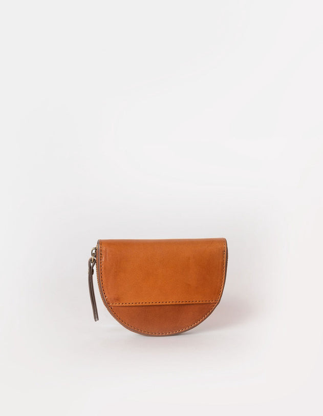 Laura Muntportemonnee Cognac, Classic leer