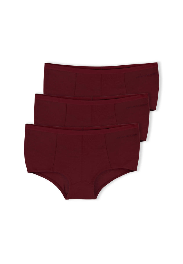 Blaire Shorts Underpants 3-Pack Bordeaux