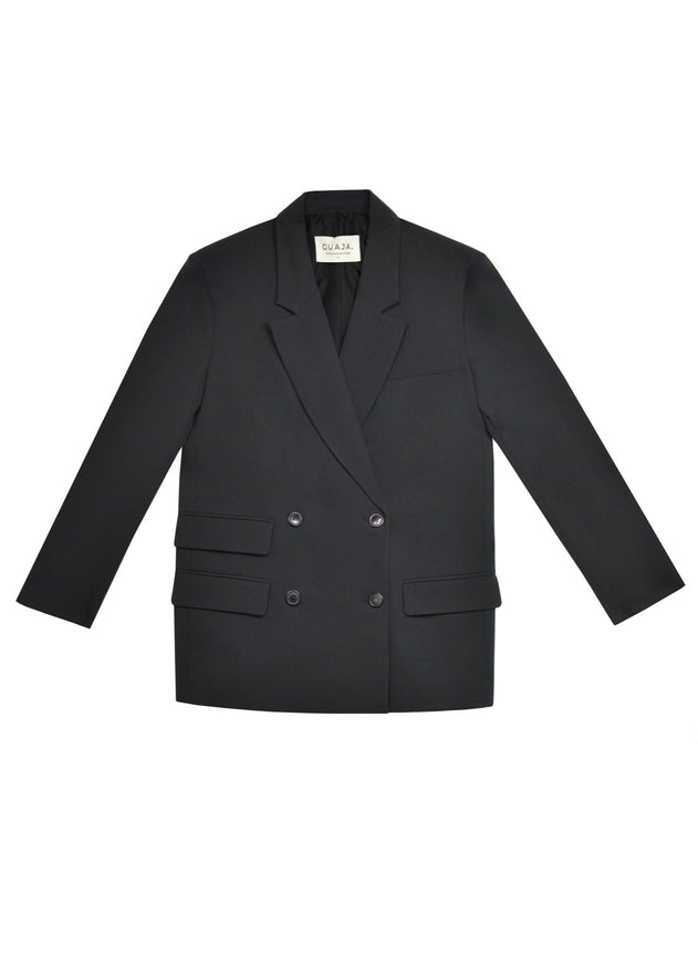 Jagger Double-Breasted Blazer Zwart