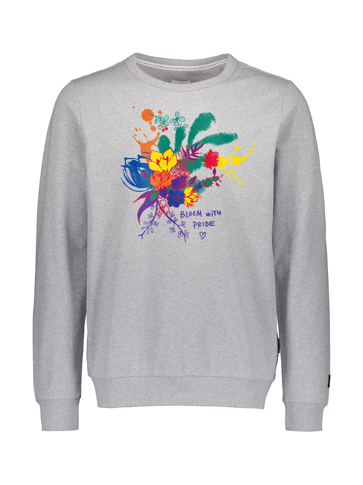 Bloom With Pride Sweater Grey