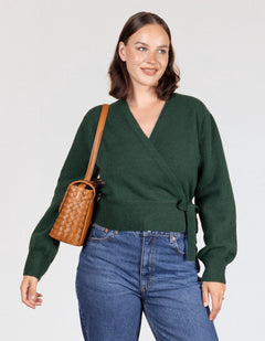 Kenzie Woven Bag Classic Leather Cognac Brown