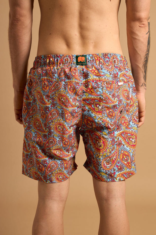 Caribbean Paisley Zwemshort Groen