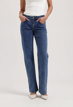 Carry Mid Straight Jeans Stone Vintage