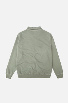Sauce Pigment Quarter Zip Sweater Silver Green