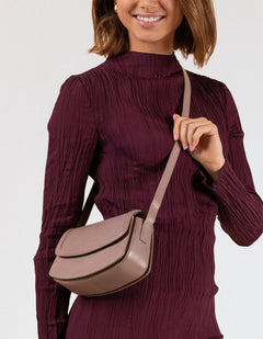 Kendalini Classic Leather Bag Pale Mauve